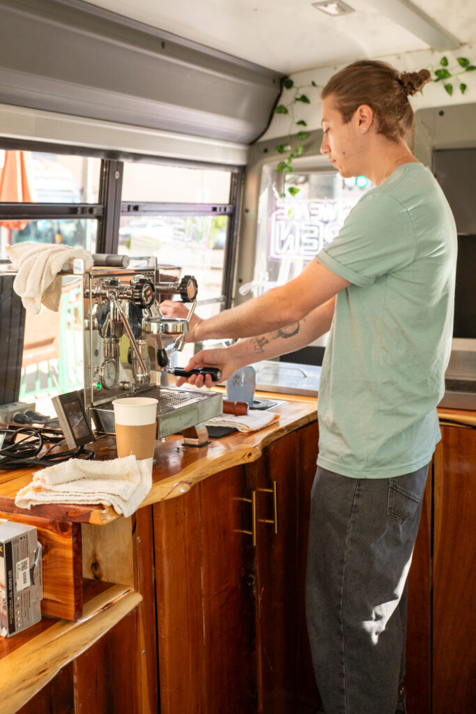 Denver wedding event featuring Buspresso mobile coffee catering